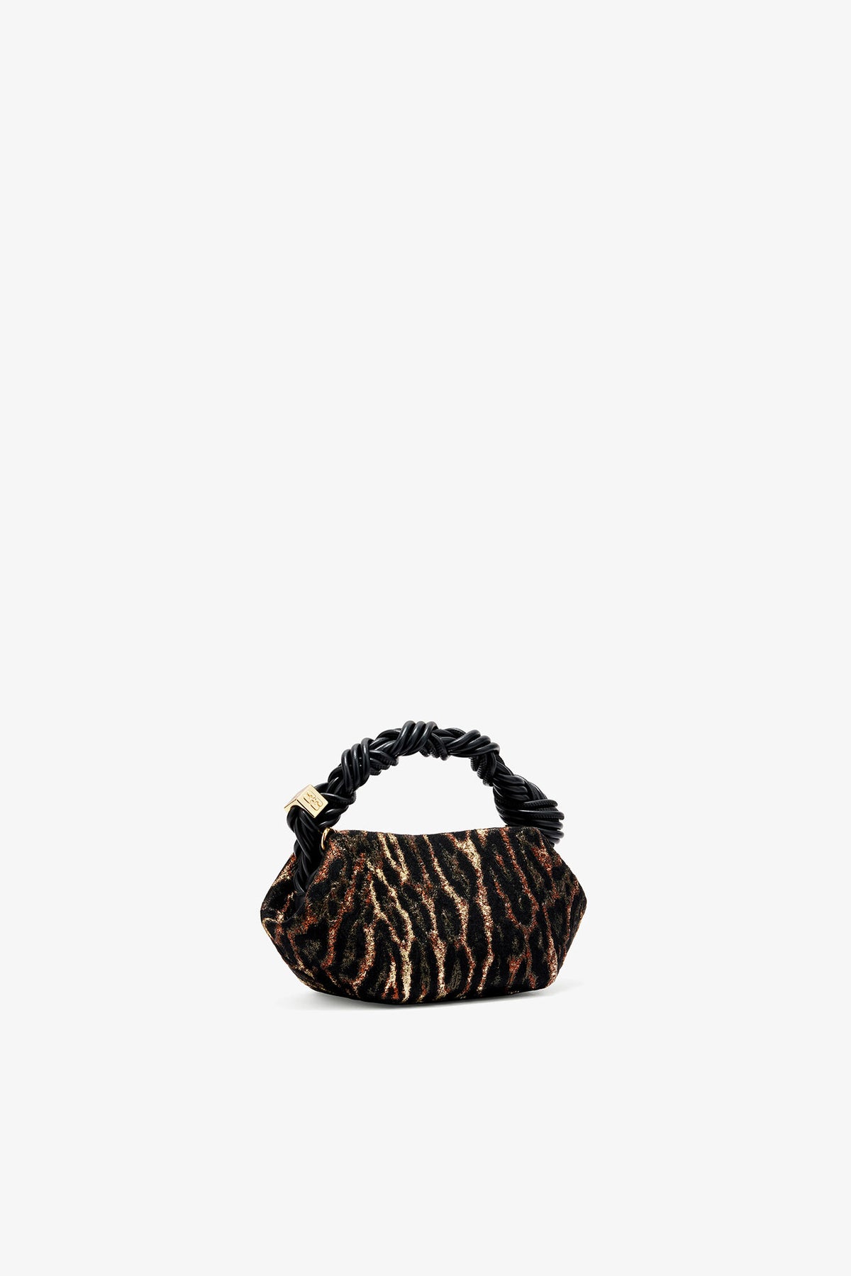Antique Bronze Metallic Cloque Mini Bou Bag