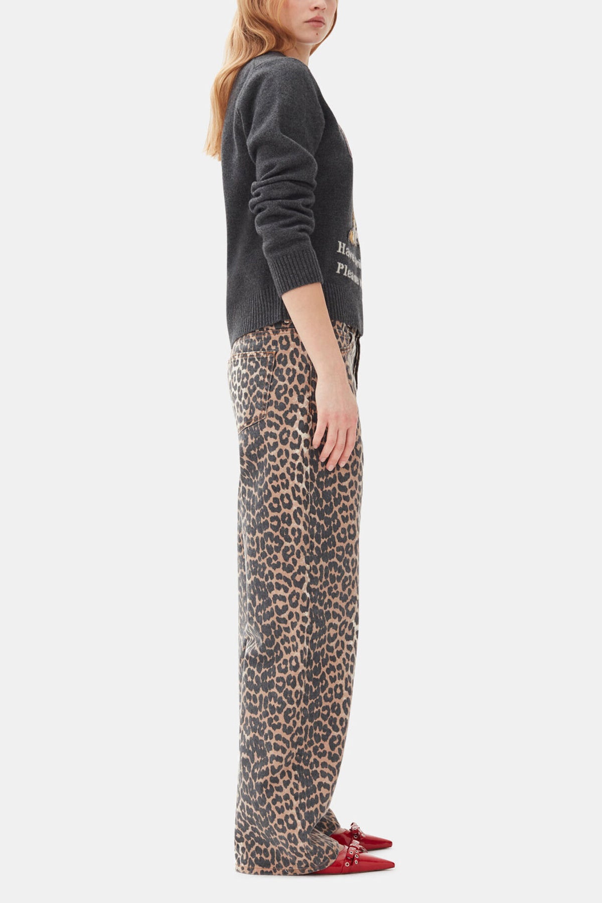 Dark Grey Graphic Tiger Sweater
