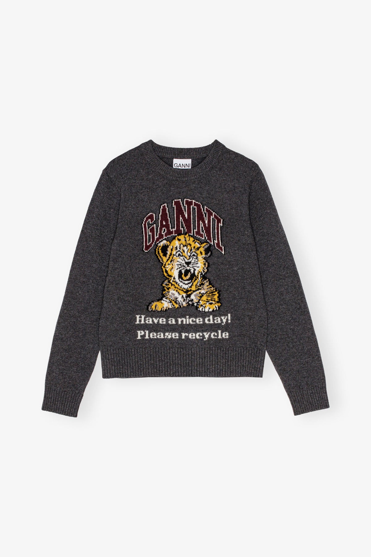 Dark Grey Graphic Tiger Sweater