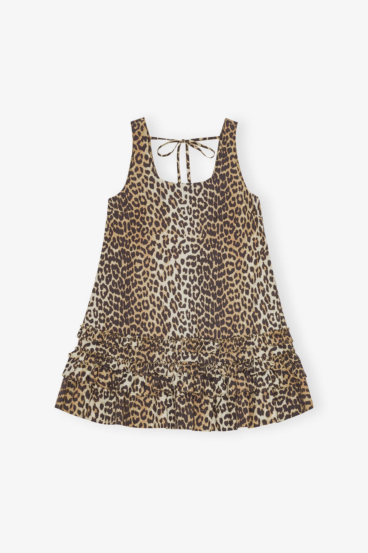 Leopard Cotton Poplin Mini Dress