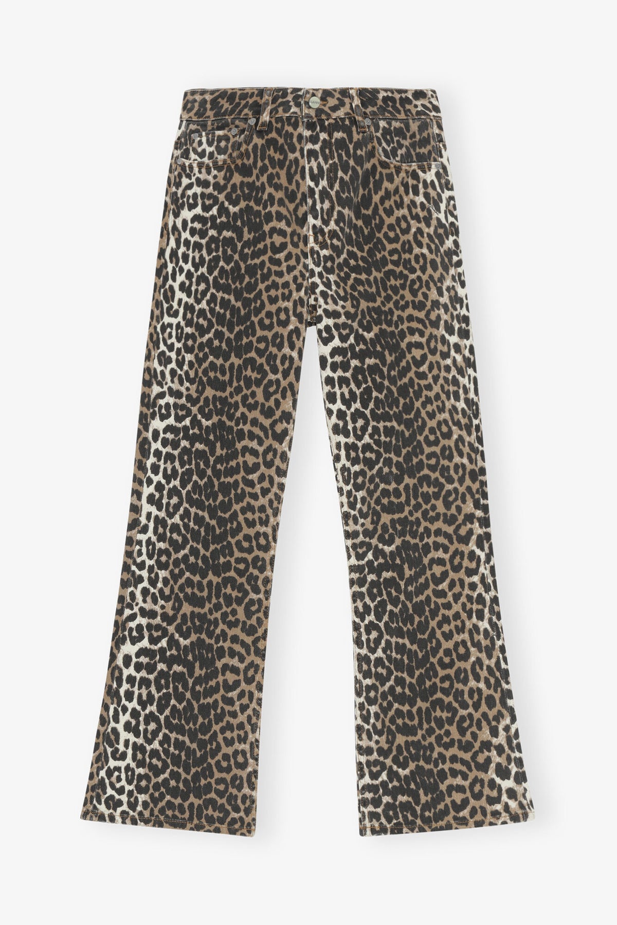 Betzy Cropped Jeans in Leopard Print