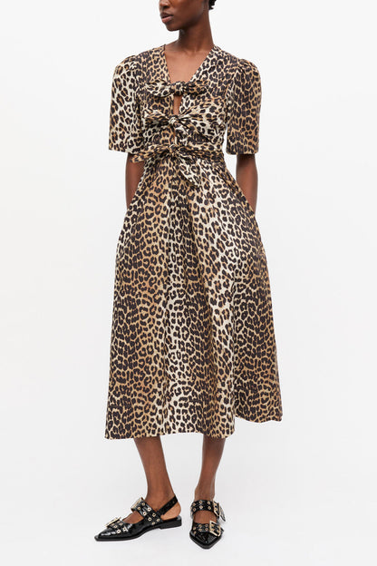 Leopard Printed Cotton Dress