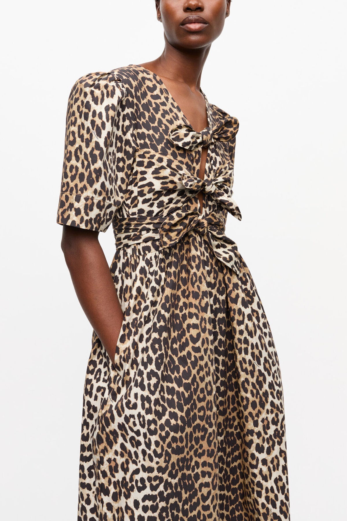 Leopard Printed Cotton Dress