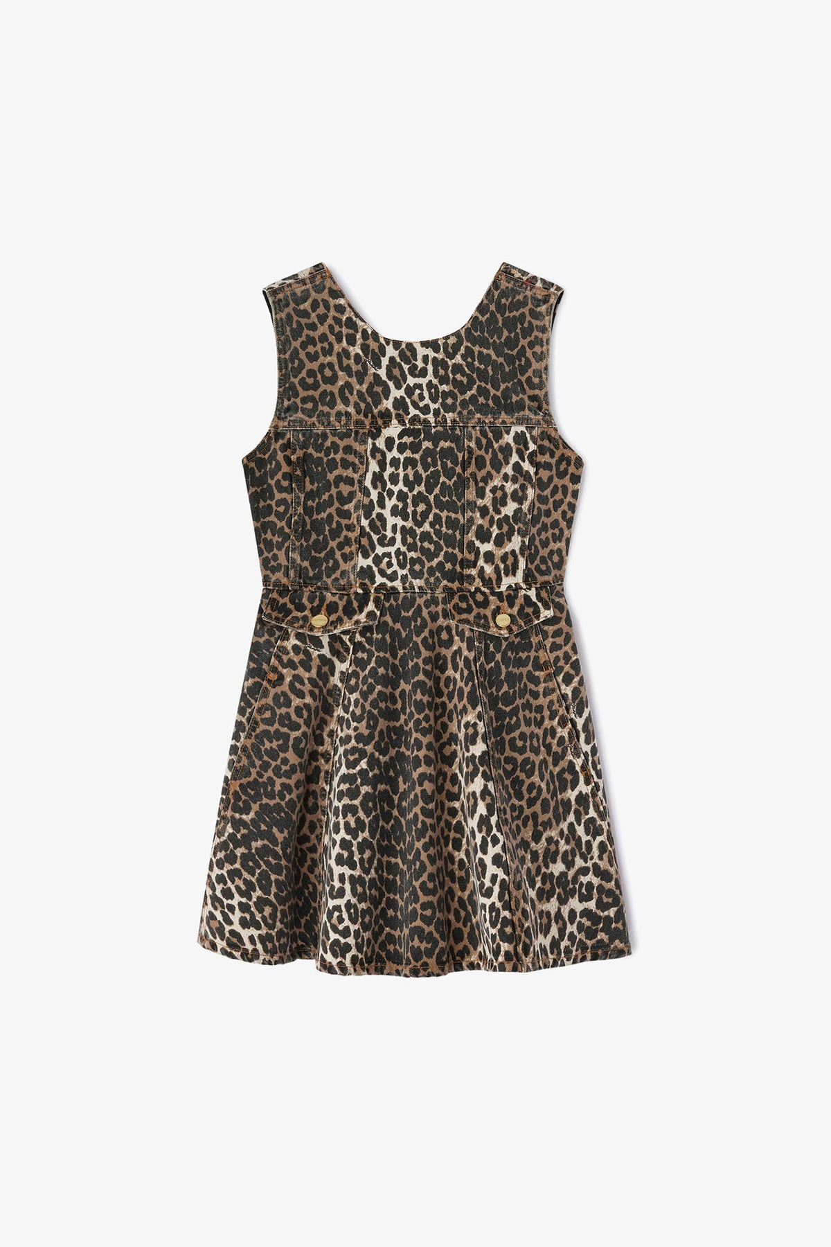 Leopard Denim Mini Dress