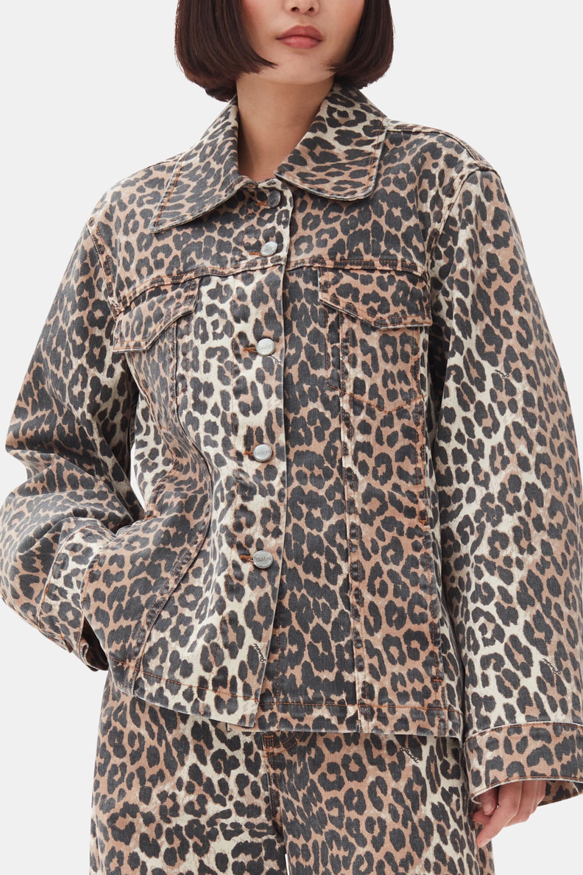 Leopard Denim Jacket