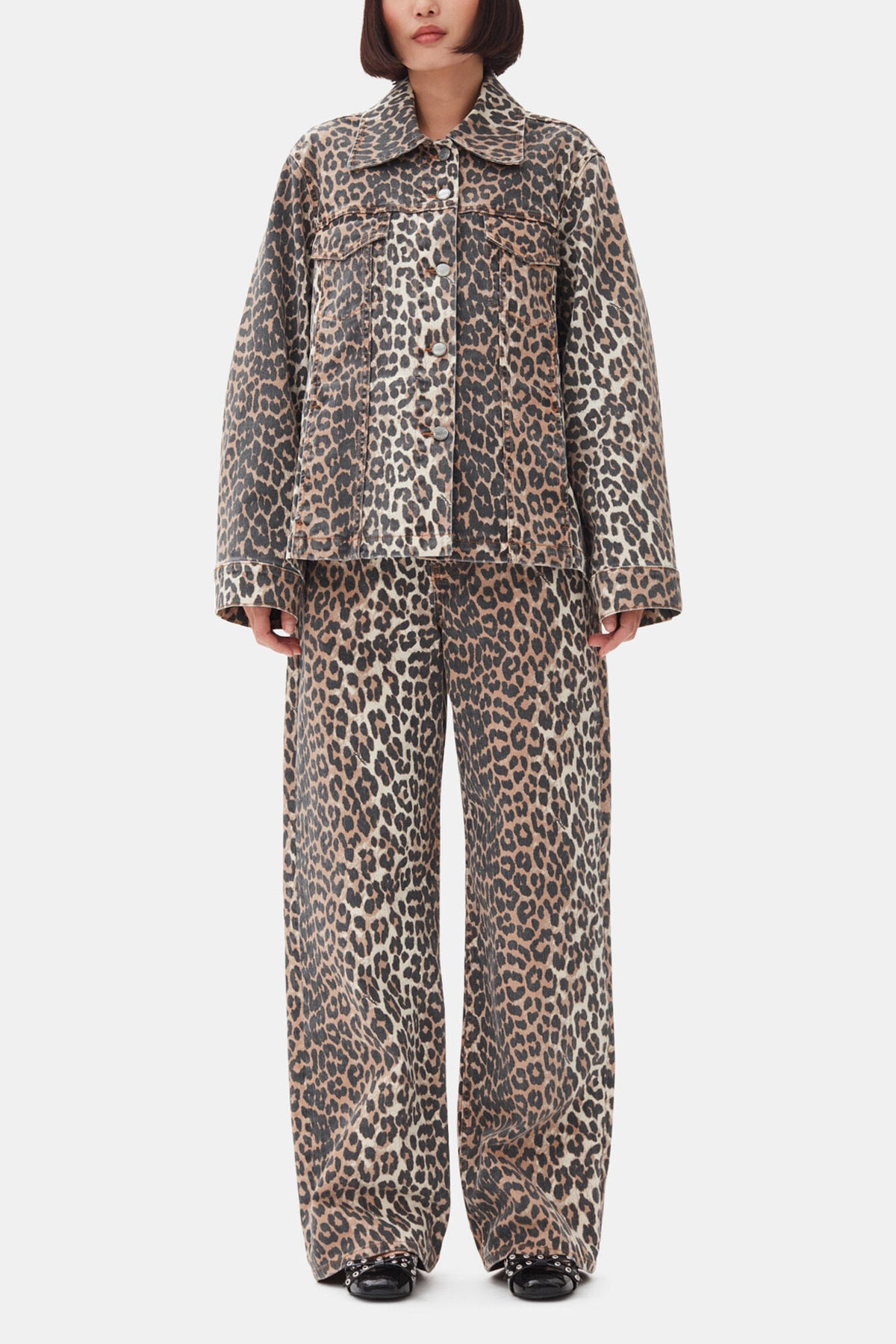 Leopard Denim Jacket