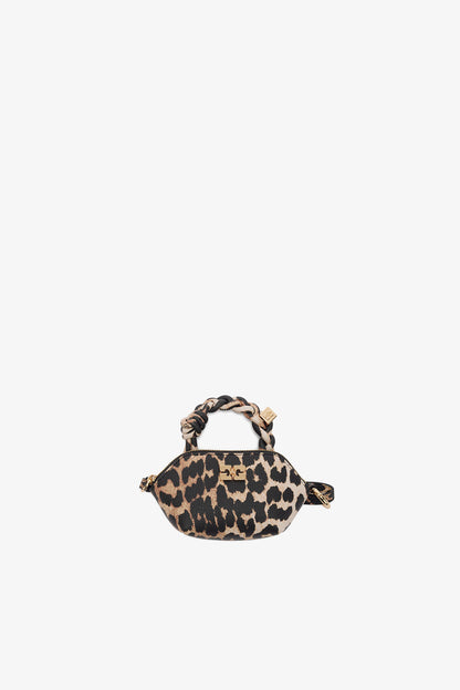 Almond Milk Leopard Grained Nano Bou Bag Nano