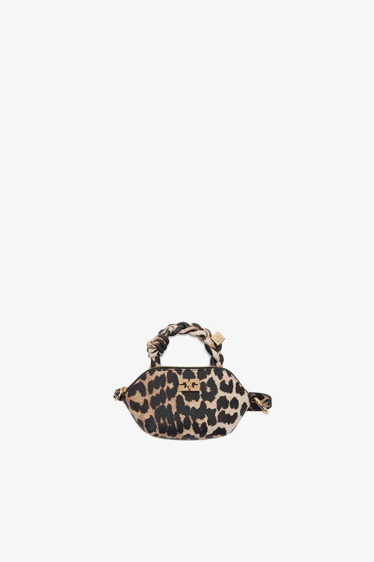 Almond Milk Leopard Grained Nano Bou Bag Nano