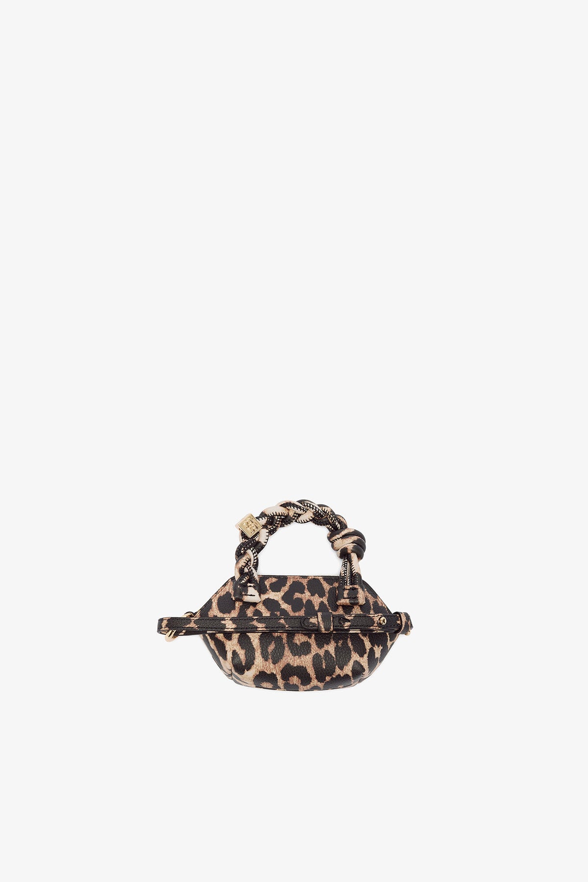Almond Milk Leopard Grained Nano Bou Bag Nano