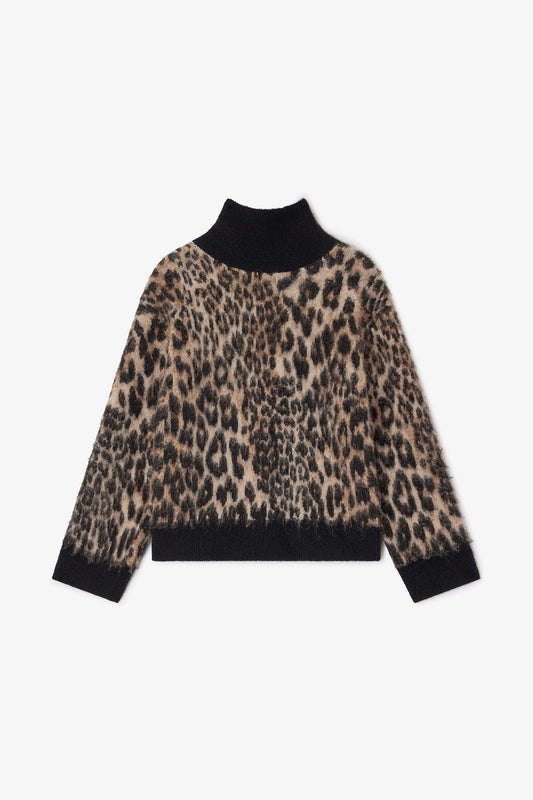 Leopard Open Back Sweater