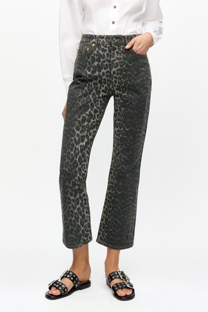 Grey Leopard Betzy Jeans