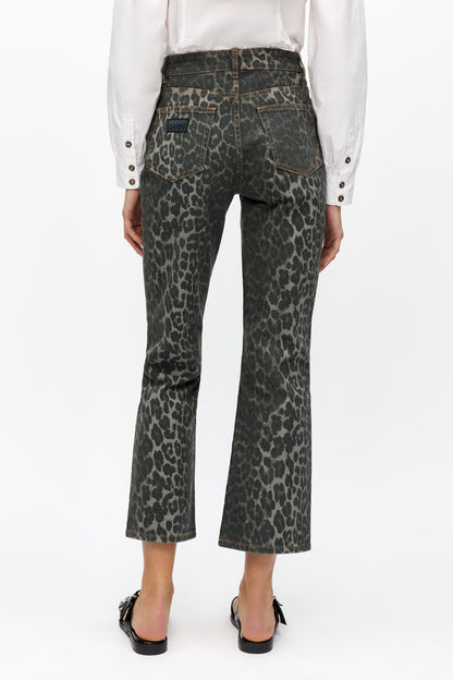Grey Leopard Betzy Jeans