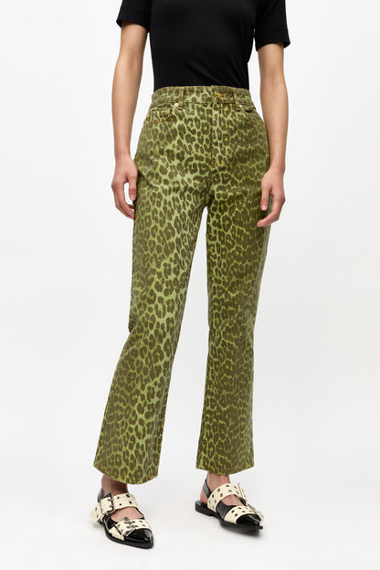Green Leopard Betzy Jeans