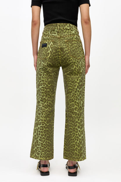 Green Leopard Betzy Jeans