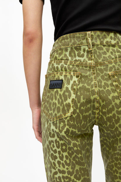 Green Leopard Betzy Jeans