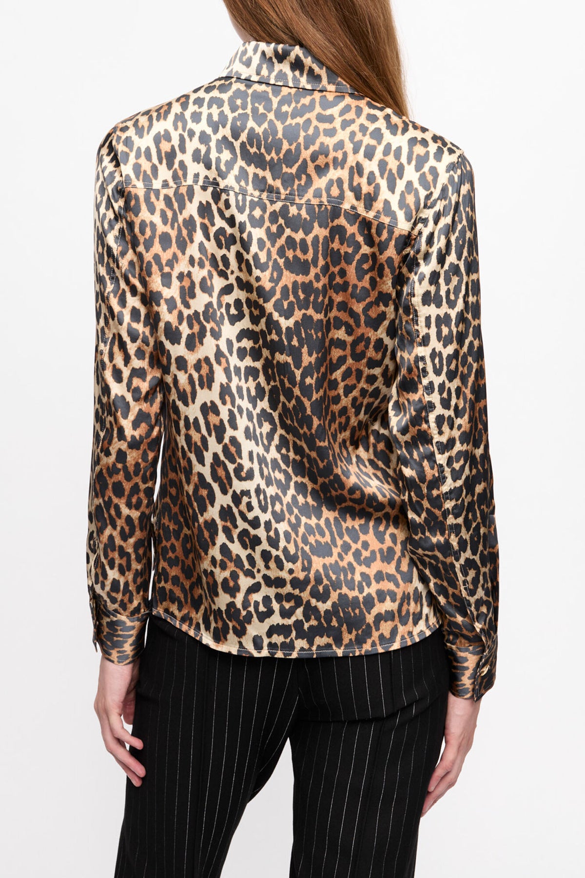 Leopard Print Satin Shirt