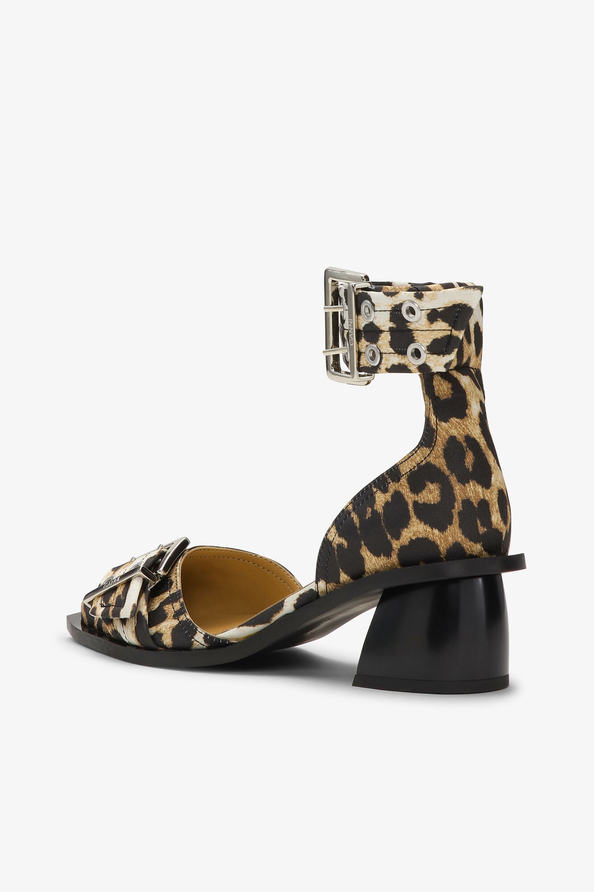 Leopard Print Feminine Buckle Open Cut Pumps