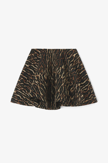 Metallic Cloque Circle Skirt
