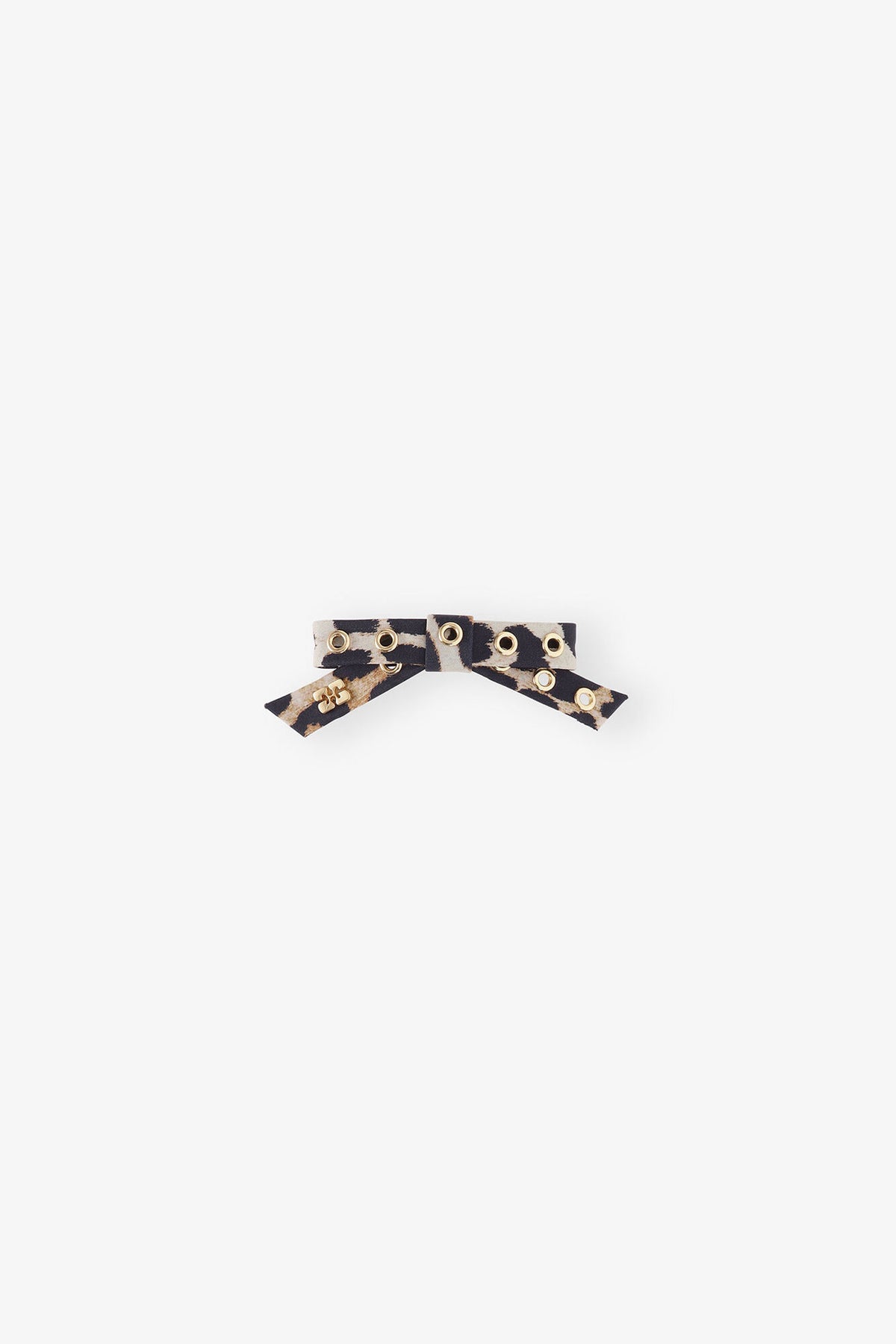 Leopard Leopard Eyelet Bow Barrette