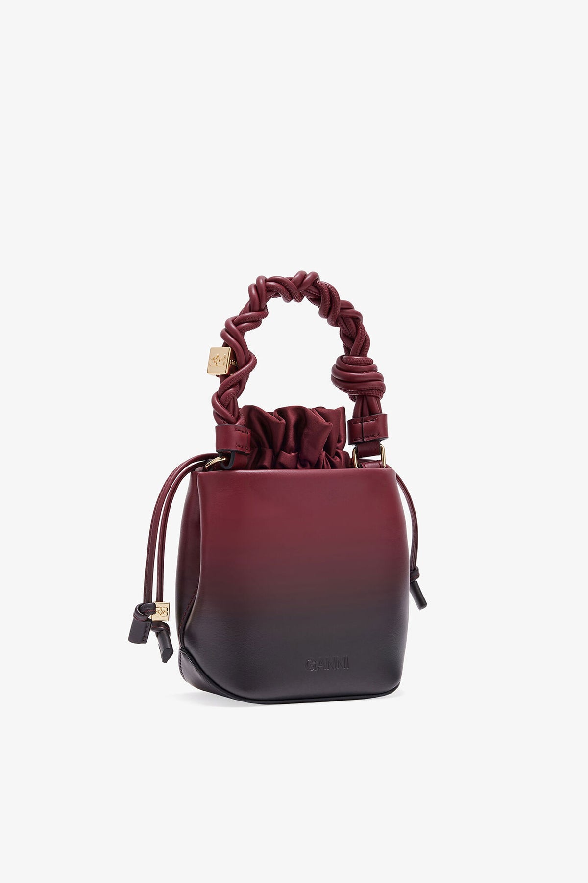 Tawny Port Red Gradient Mini Bou Bucket Bag