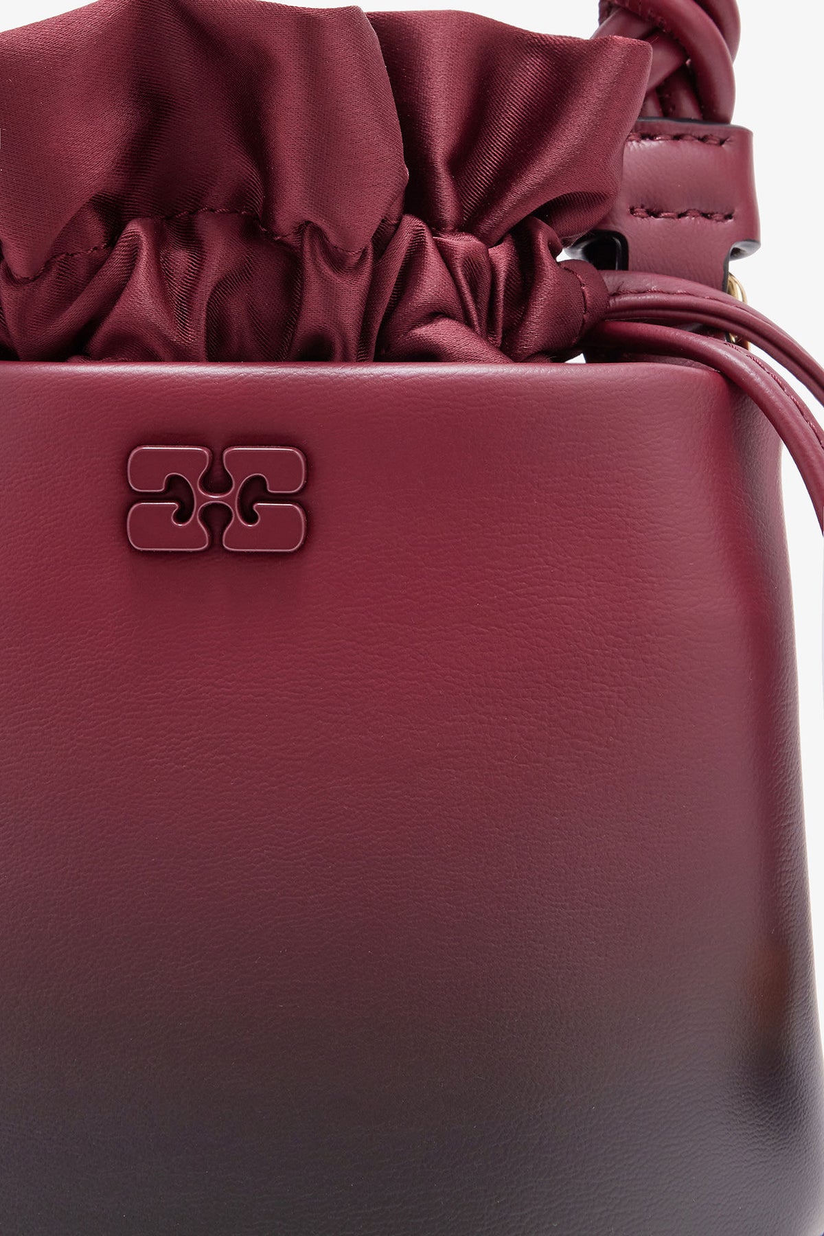 Tawny Port Red Gradient Mini Bou Bucket Bag