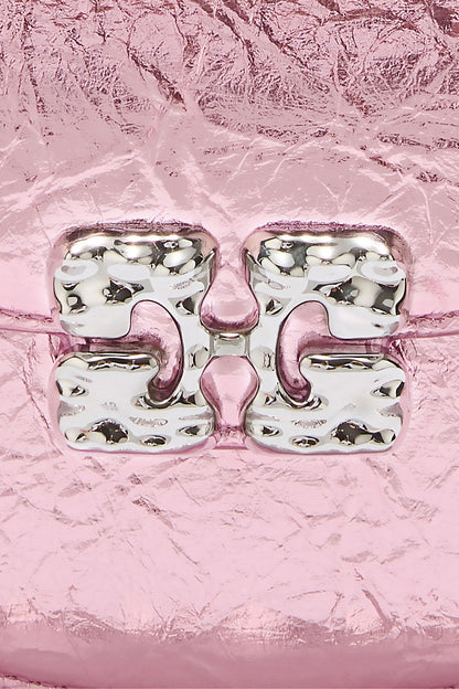 Silver Pink Lulu Wallet On Chain in Metallic