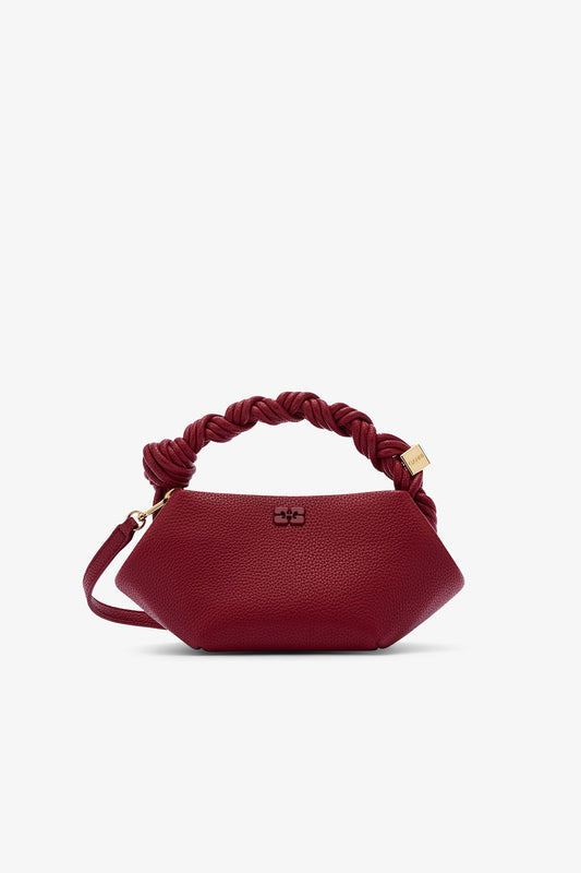 Red Dahlia Burgundy Grained Mini Bou Bag