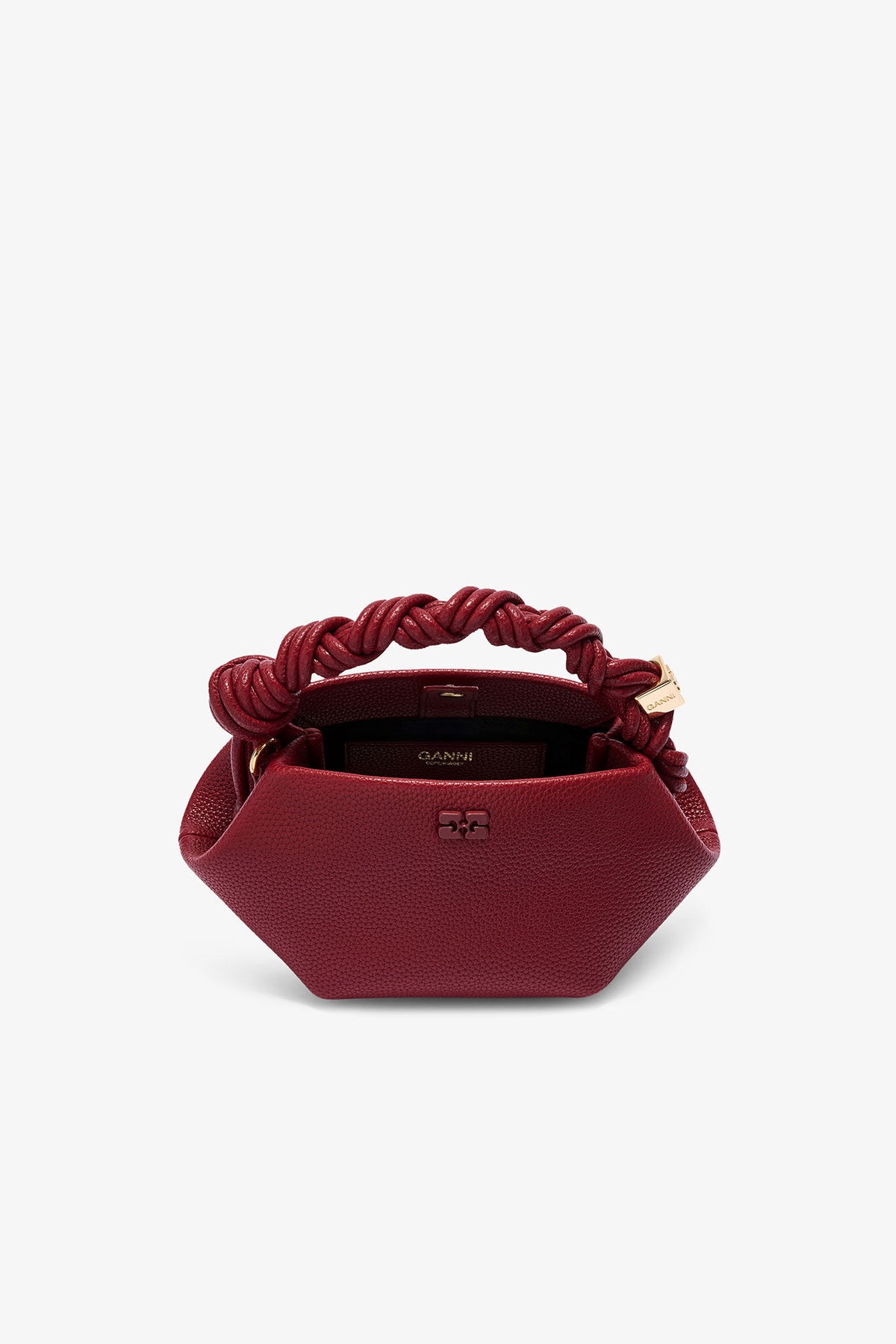 Red Dahlia Burgundy Grained Mini Bou Bag