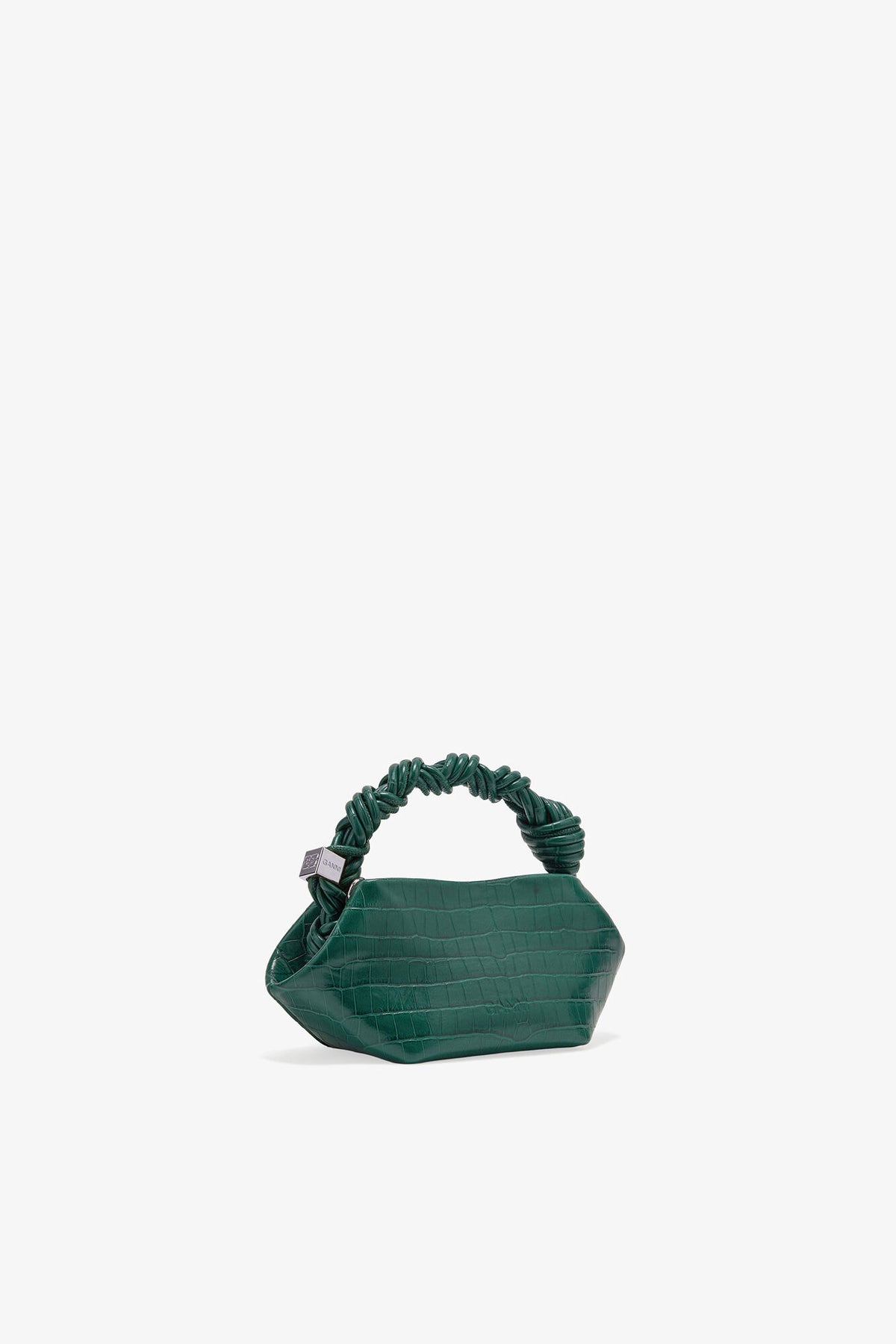 Pineneedle Green Croco Patent Mini Bou Bag