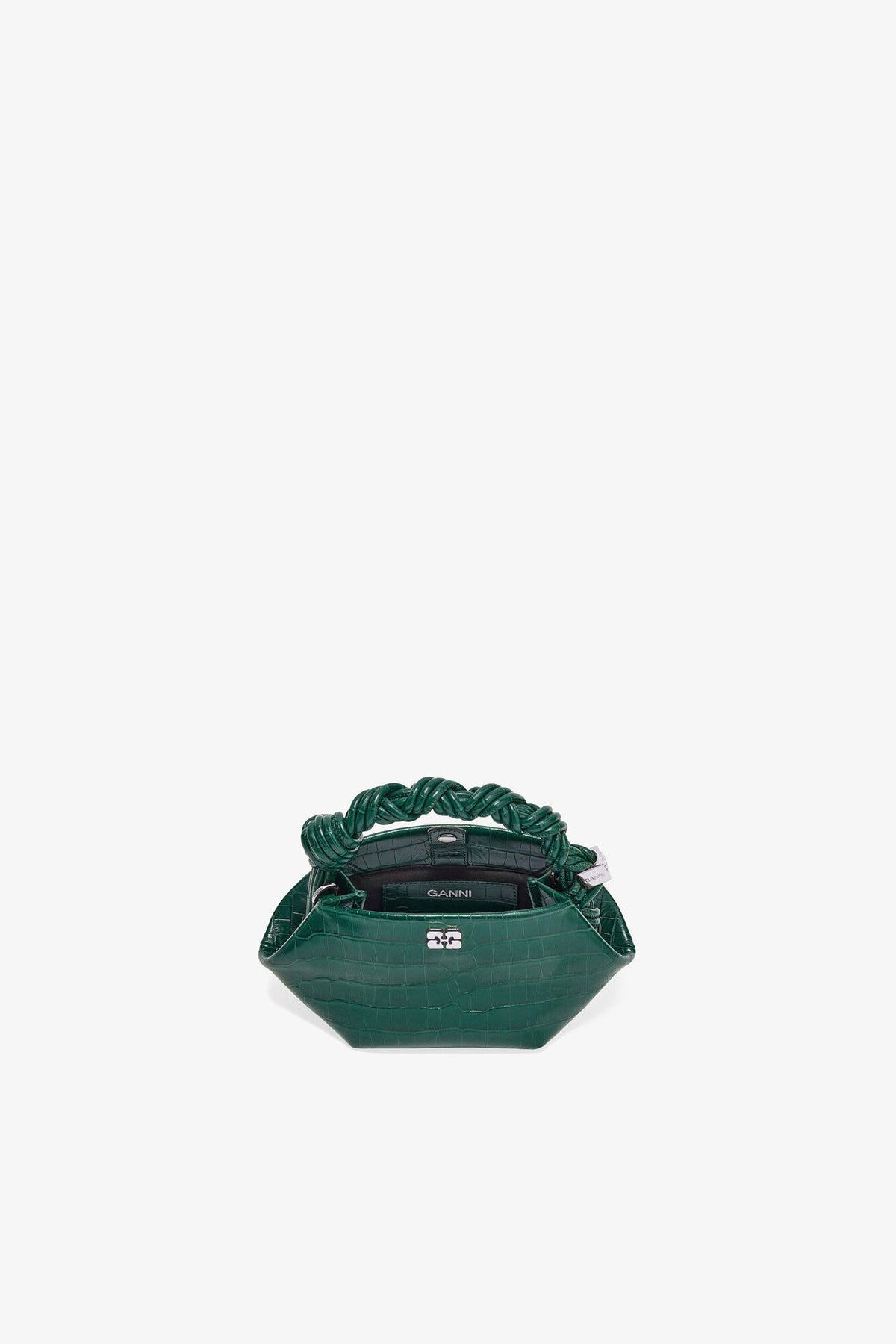 Pineneedle Green Croco Patent Mini Bou Bag