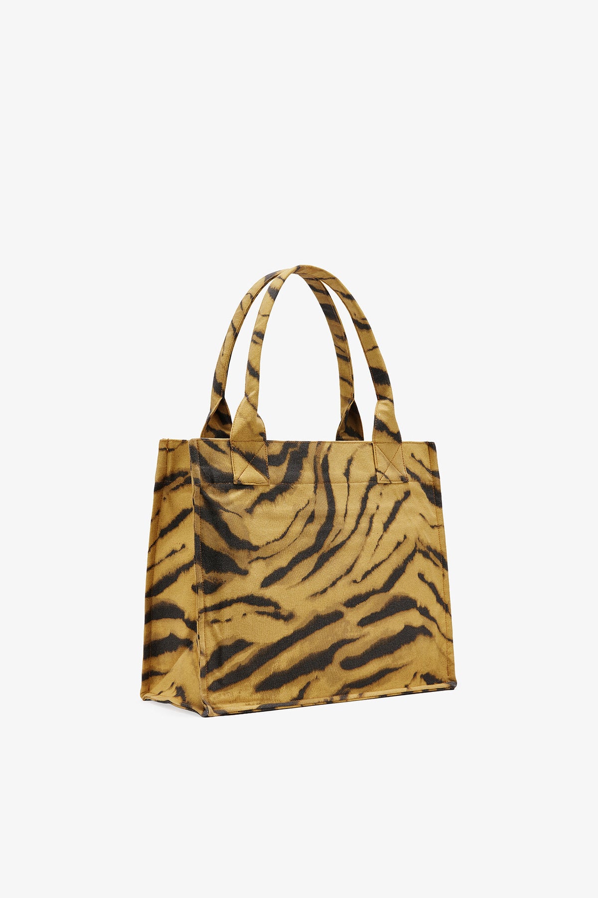 Khaki Zebra Print Large Tote