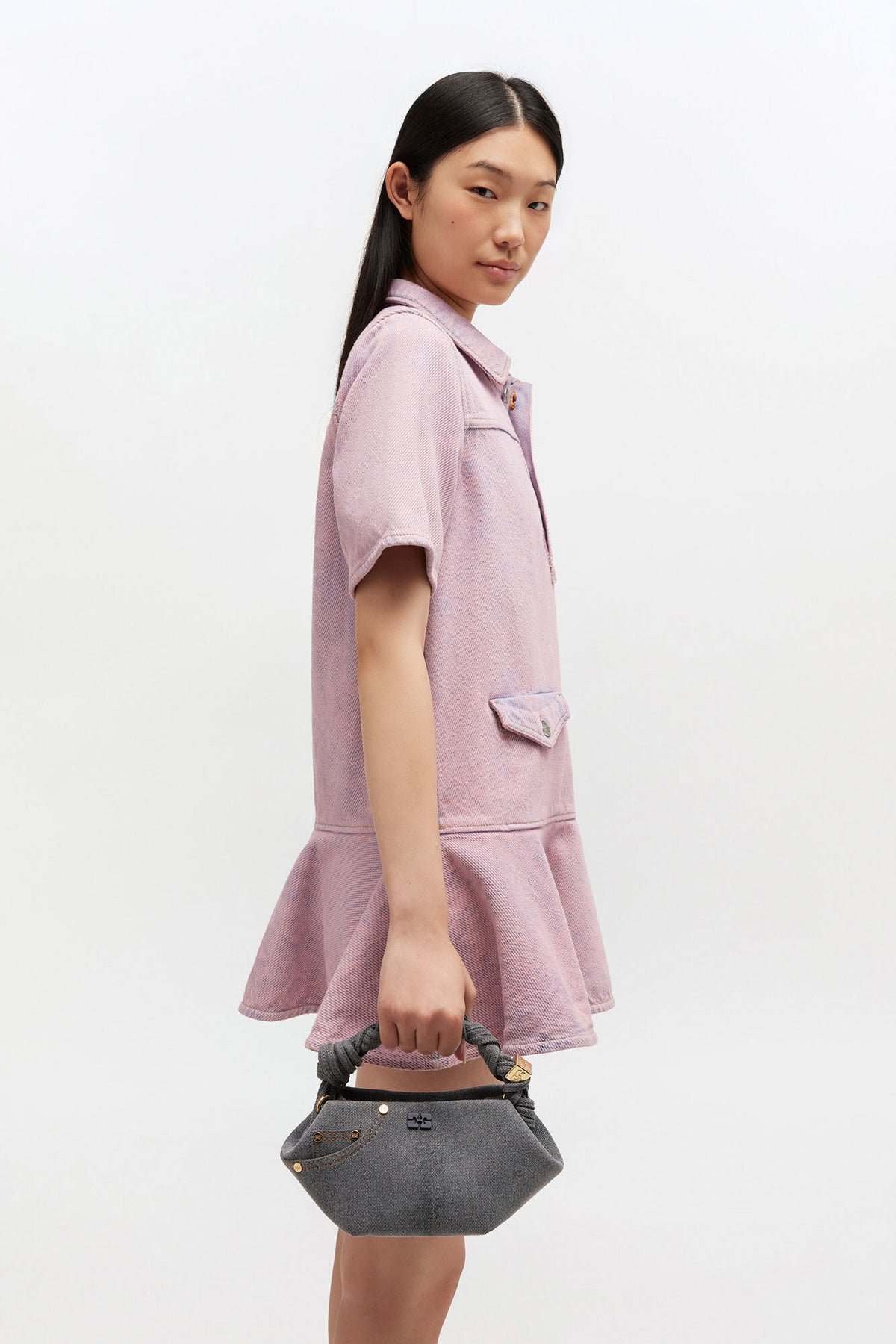 Lava Smoke Washed Grey Mini Bou Bag