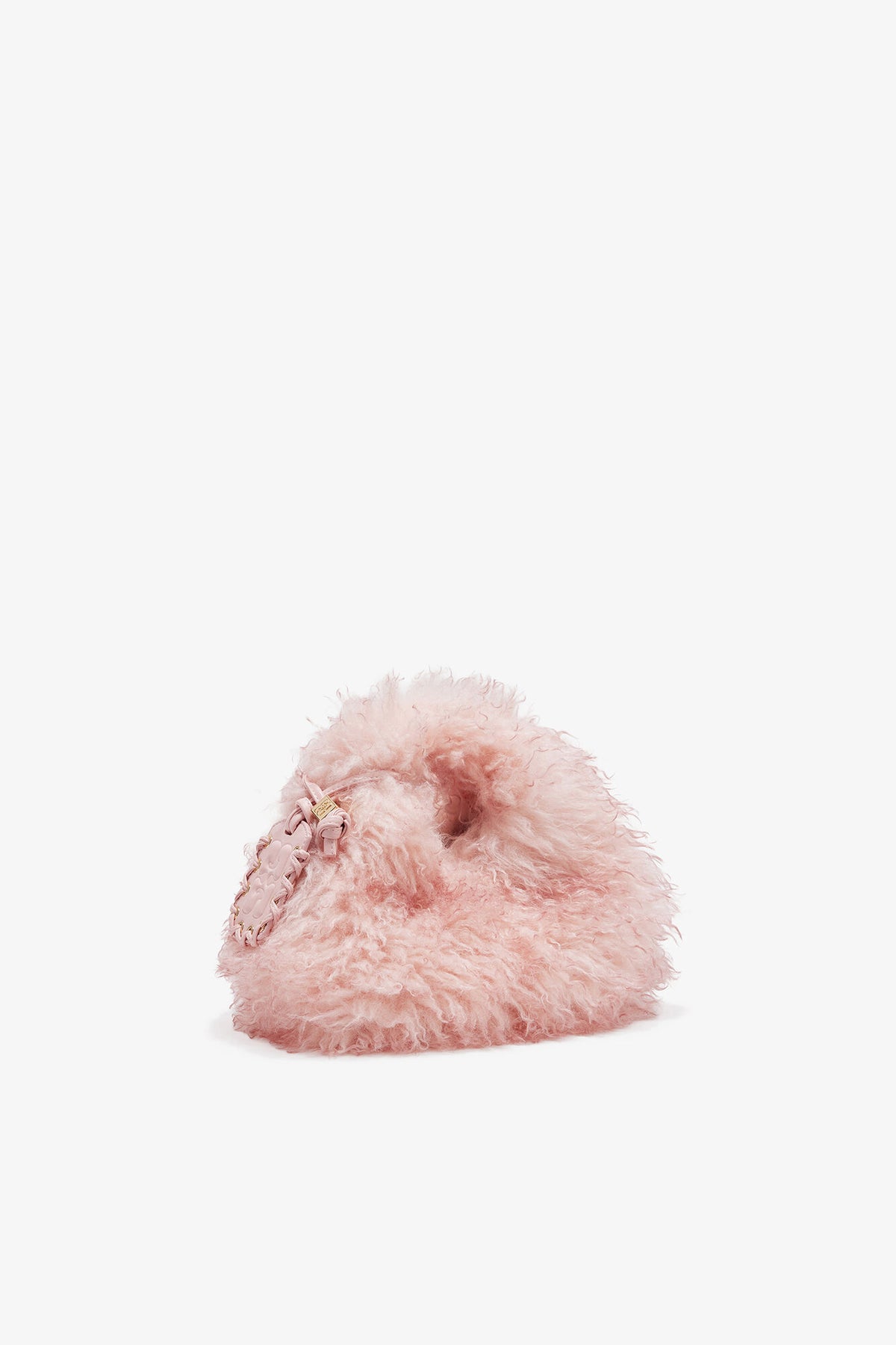 Mary's Rose Pink Fur Mini Hobo Bag