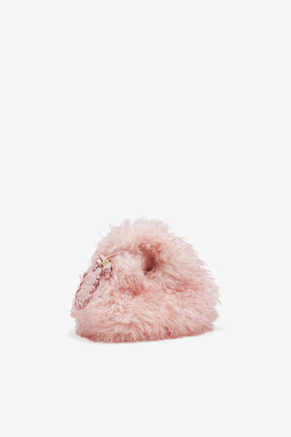 Mary's Rose Pink Fur Mini Hobo Bag