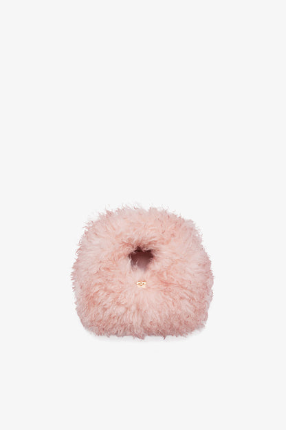 Mary's Rose Pink Fur Mini Hobo Bag