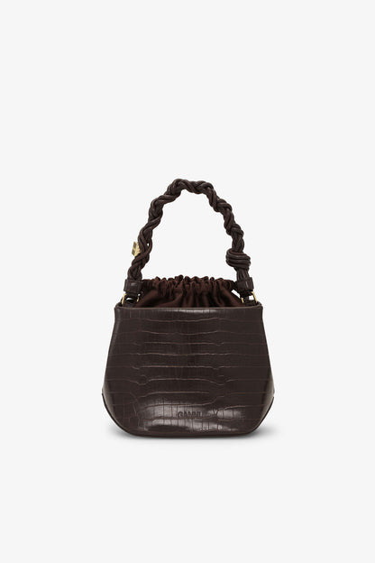 Chocolate Fondant Brown Croco Bou Bucket Bag