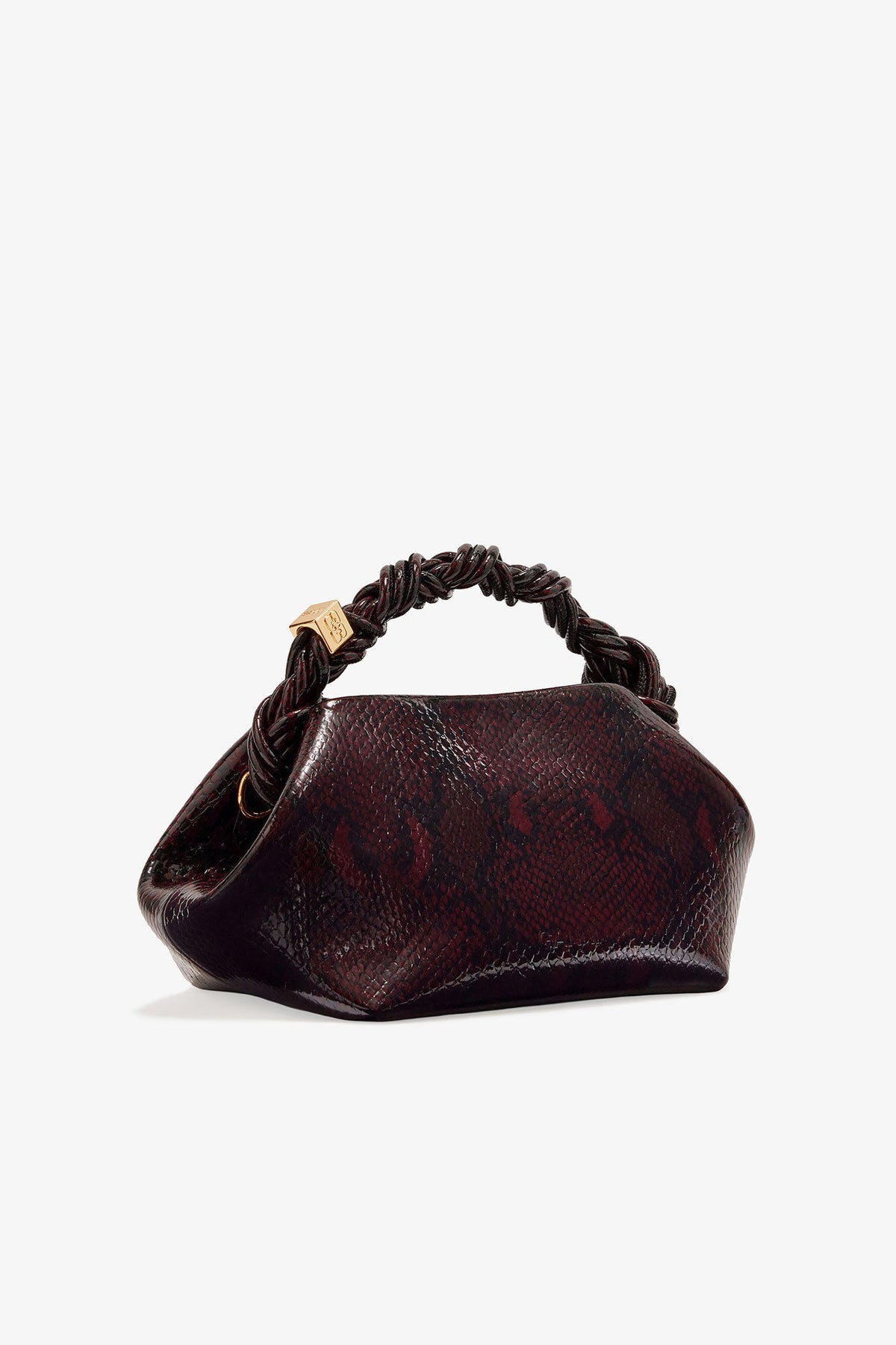 Dark Burgundy Burgundy Snake Small Bou Bag