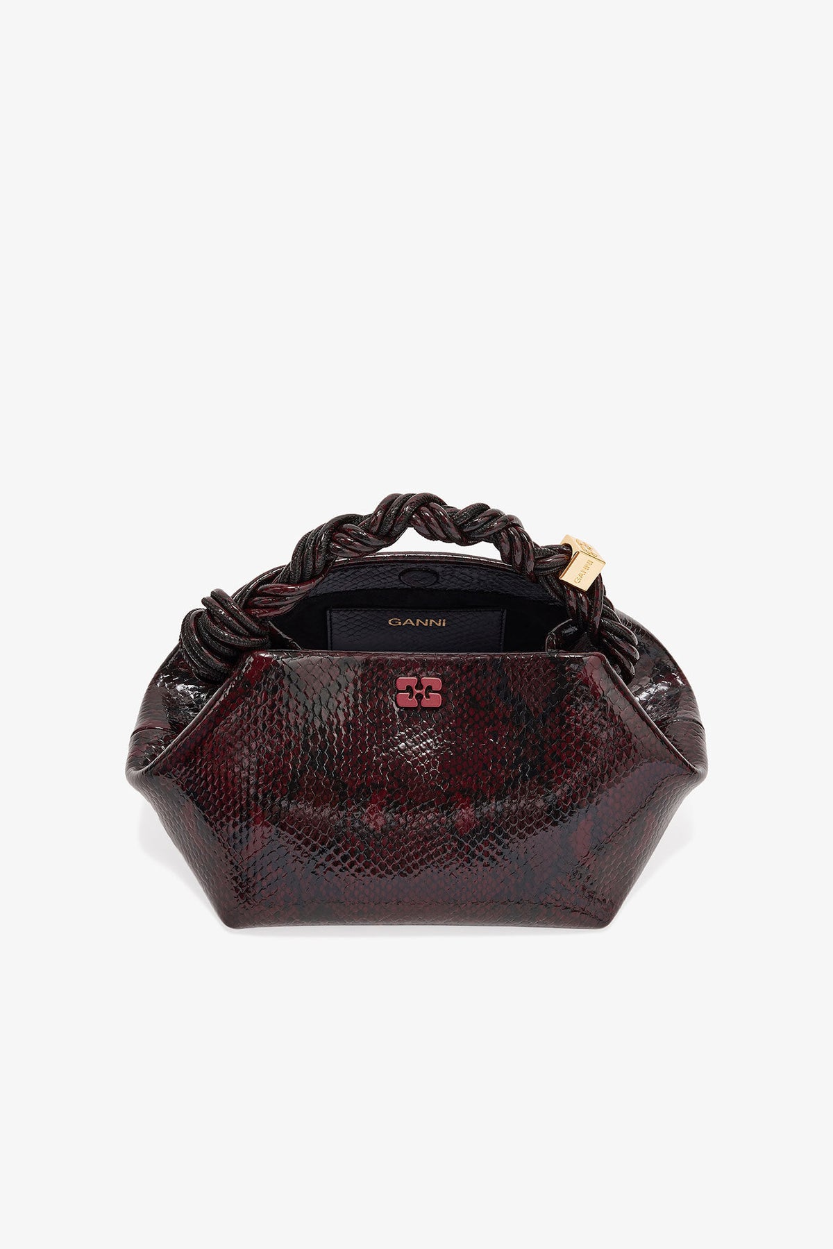 Dark Burgundy Burgundy Snake Small Bou Bag
