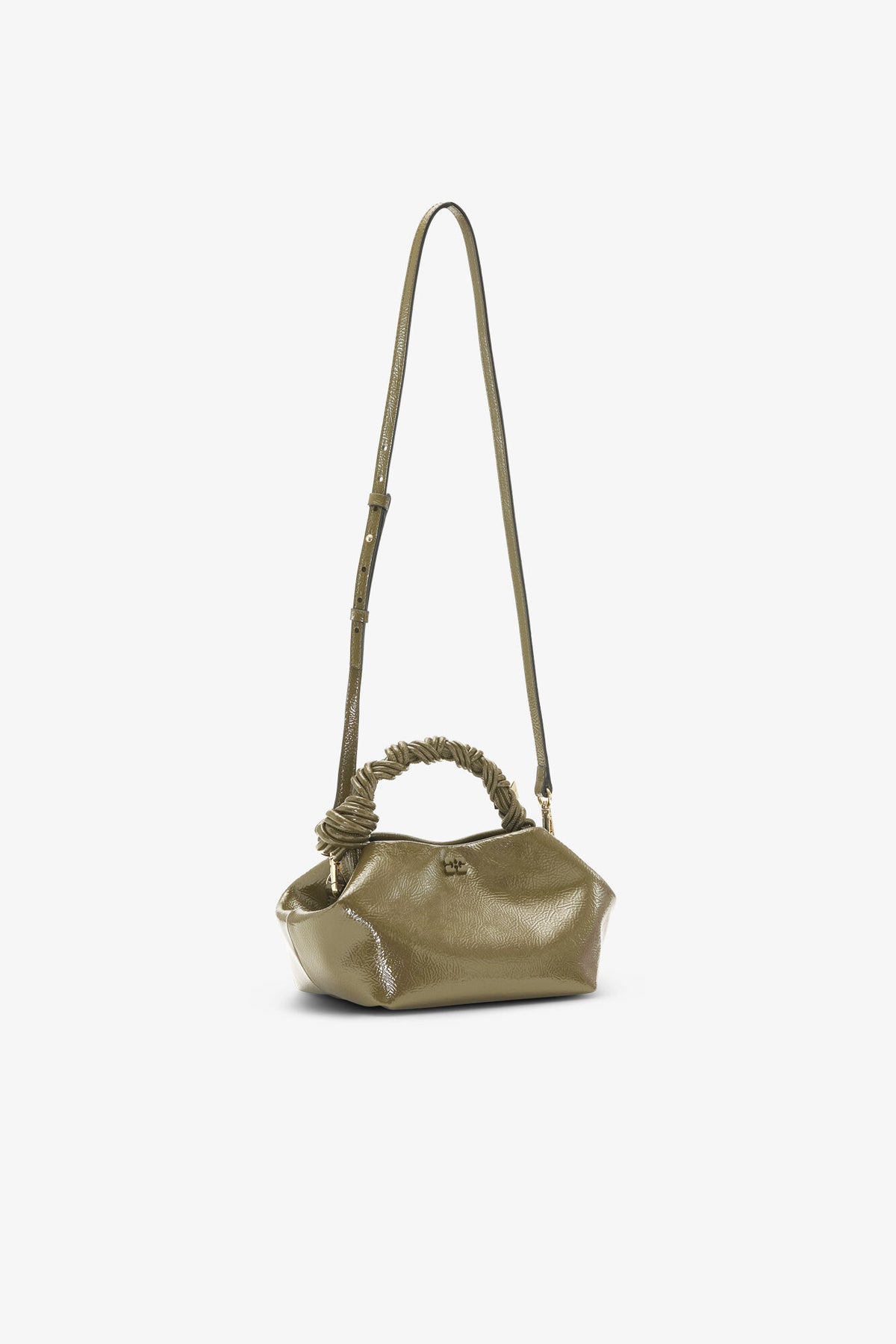 Military Olive Olive Green Patent Small Bou Bag