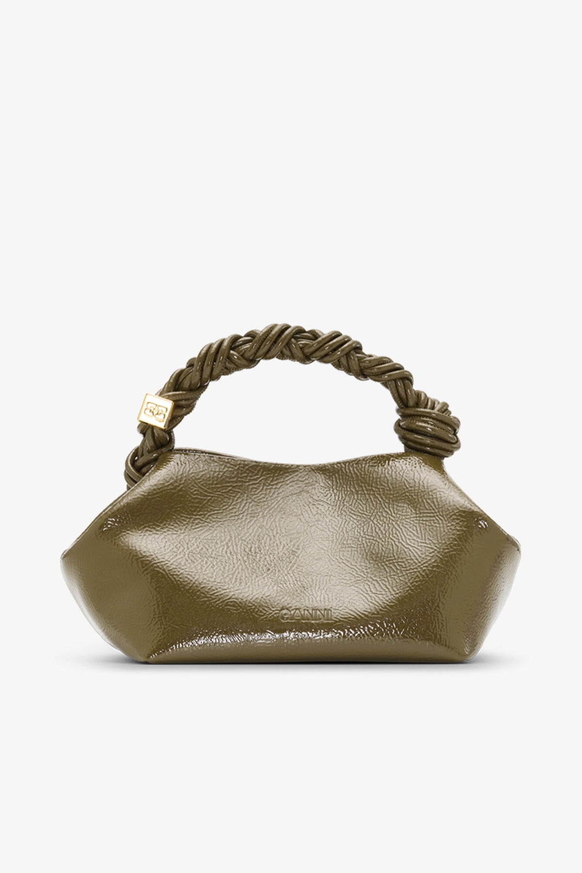 Military Olive Olive Green Patent Small Bou Bag