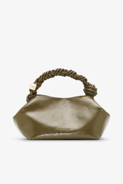 Military Olive Olive Green Patent Small Bou Bag