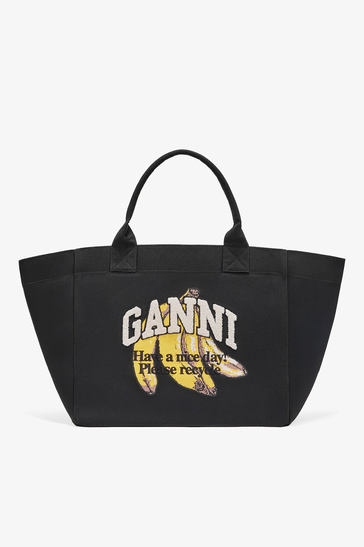 Black Black XXL Banana Print Tote