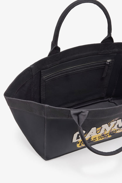Black Black XXL Banana Print Tote