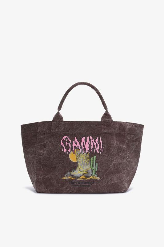 Chicory Coffee Brown Medium Western Boot Tote