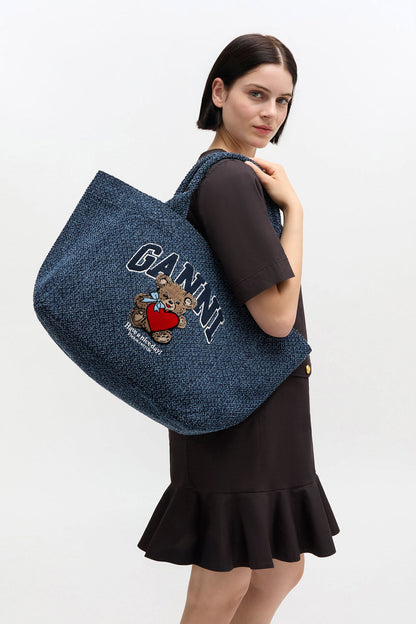 Rinse Denim Medium Bear Tote