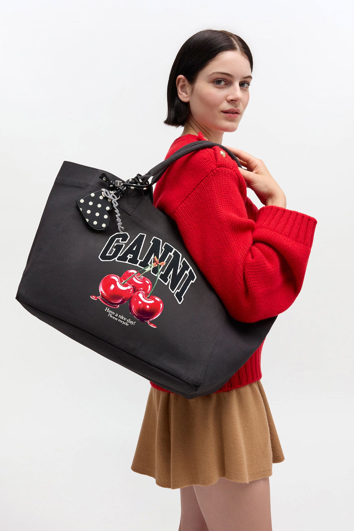 Phantom Black Medium Cherry Tote