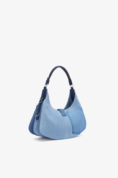 Mid Blue Vintage Small Kat Bag in Blue Denim