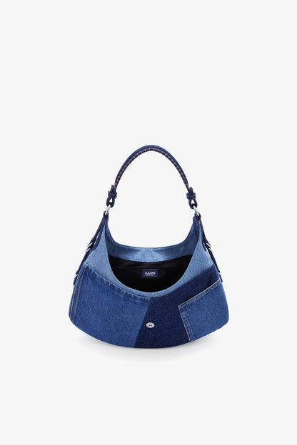Mid Blue Vintage Small Kat Bag in Blue Denim