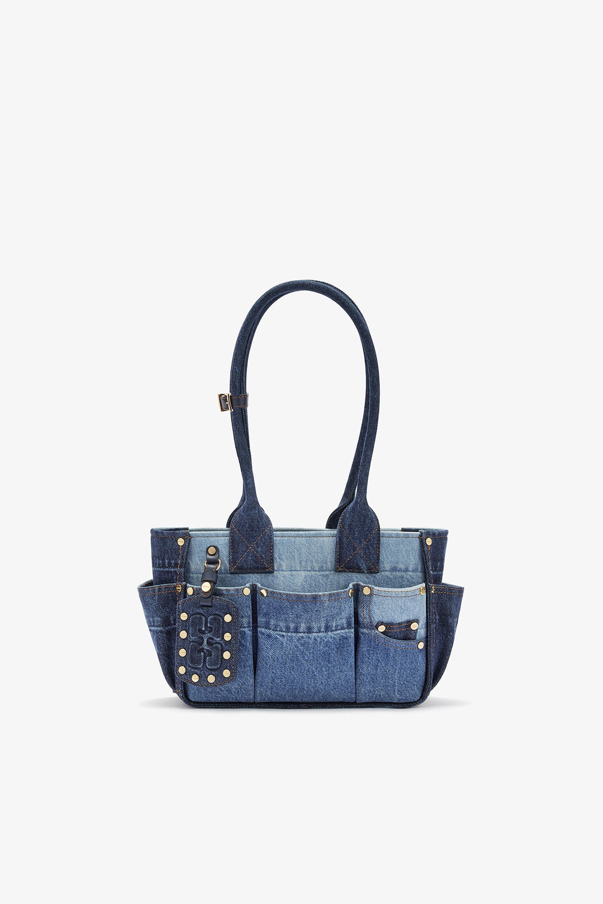 Mid Blue Vintage Small Posy Bag in Blue Denim