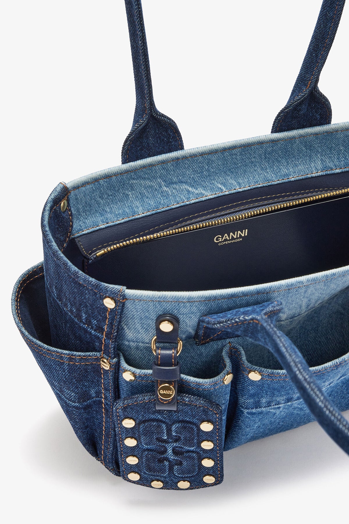 Mid Blue Vintage Small Posy Bag in Blue Denim